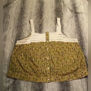 NWT Universal Thread flowy cami, floral cropped boxy tank top women’s XXL